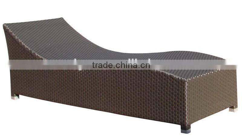 2017 Sigma hot sale SGS tested trade assurance cheap plastic brown rattan sun loungers