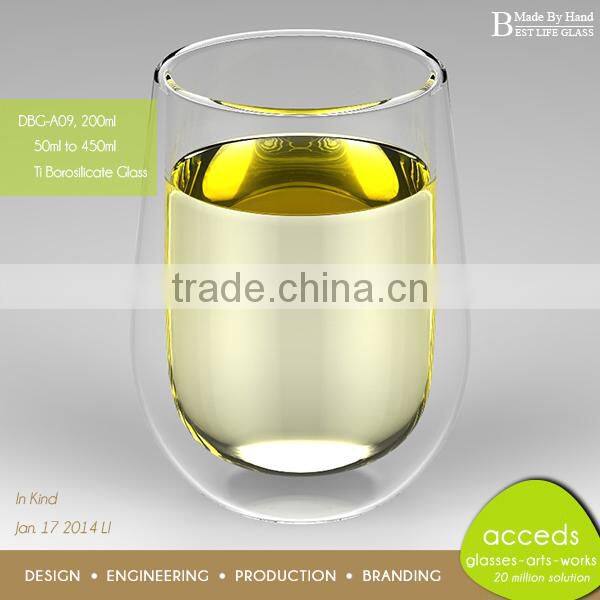 Stylish Pyrex Handmade Tall Glass Cup