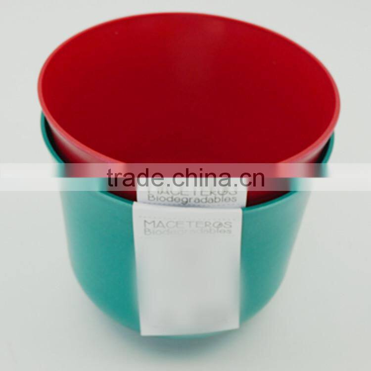 Biodegradable bamboo fiber flower pot
