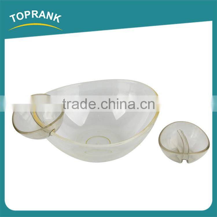 Hot sale fashion eco friendly AS clear salad bowl with server