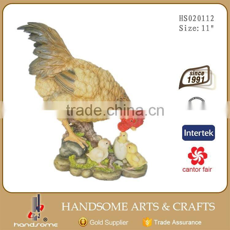 11 Inch Resin Craft Home Decoration Lifelike Hen Sculpture Animal Statue