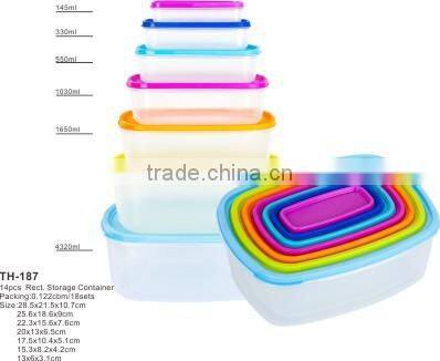 4pcs mini container food storage plastic box