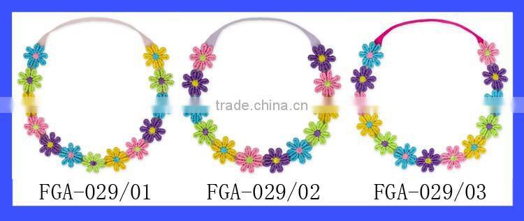 Cheap Rainbow baby flower elastic lace headband
