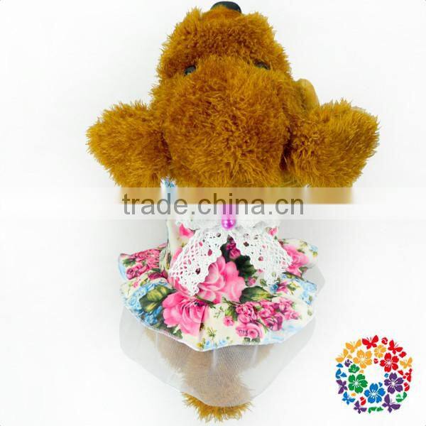 Pet accessories dog clothes flower lace Chiffon dog cat pet wedding dress cat dog clothes