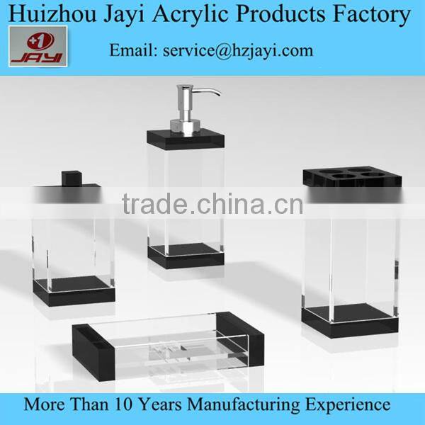 Clear acrylic bathroom accessories