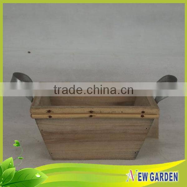 China Alibaba Different Types Wooden Garden Flower Pot By Handicraft
