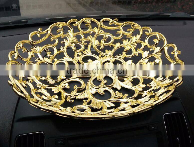 gold fruit plating silver plate serving tray
