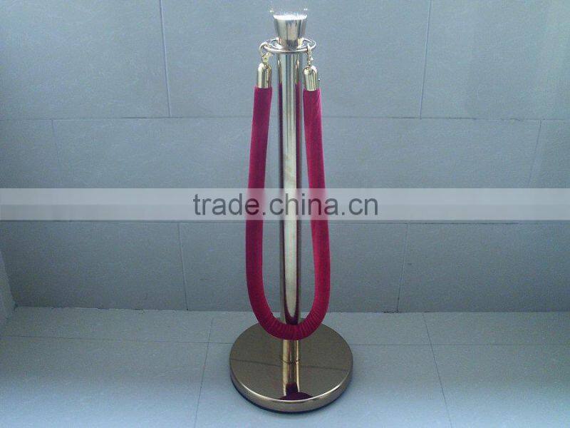 museum exhibition barrier stanchion with rope