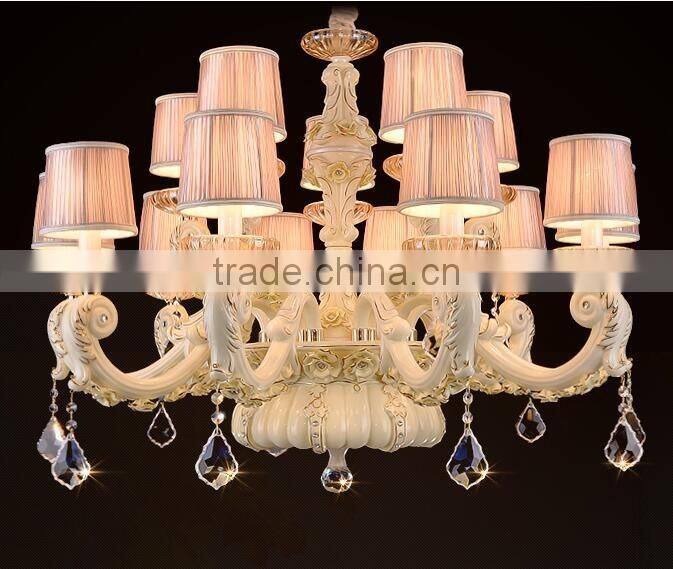 ZG202 Momoda luxury decorations French style ceramic Cream white living room bedroom villa big lighting chandelier pendant lamp