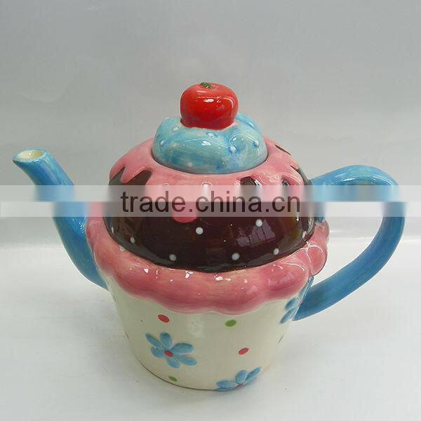 Lovely teapot/ceramic tea pot/ porcelain teapot for home decor