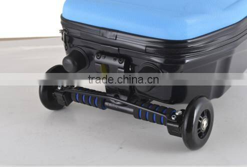 Unique folding scooter luggage pulling suitcase for sale
