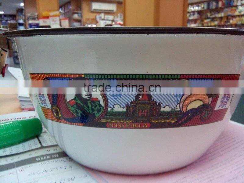Hot sale enamel soup bowl finger bowl in africa