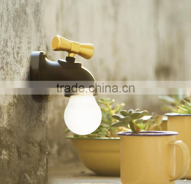 LED Night Light Sound Voice Sensor Faucet Shaped light