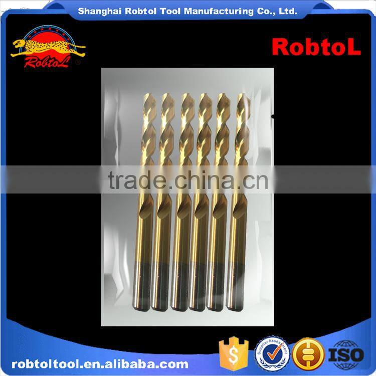 8mm nano titanium coating straight shank Hss Twist Drill Bits Cobalt Fully Ground Bright Finish drilling Metal Forged Alloy