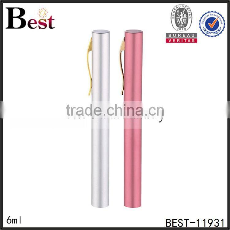 2017 high quality 6ml perfume spray bottle silver color perfume spray bottle pen shape spray bottle perfume