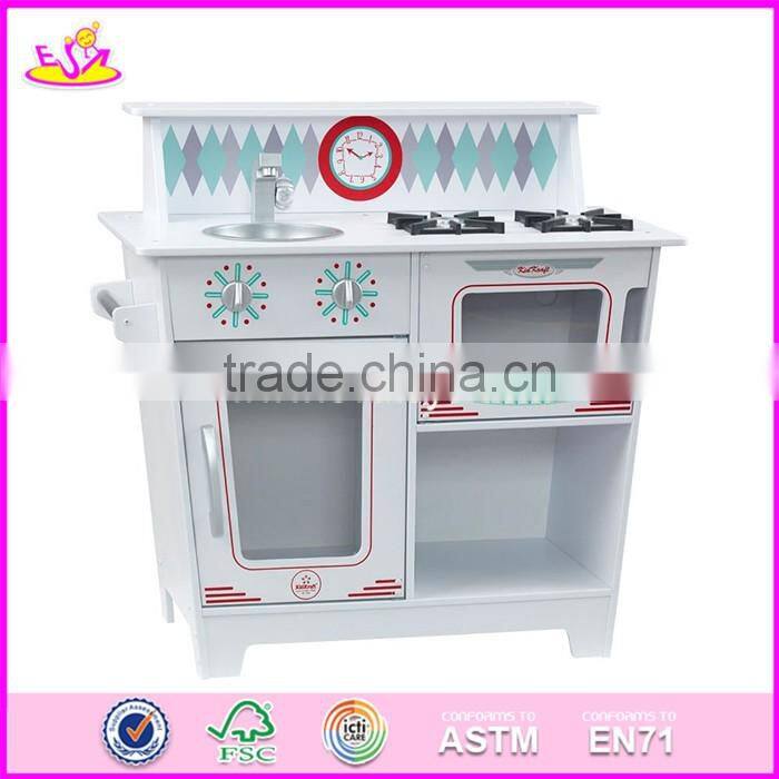 2017 New products children cooking set wooden pink play kitchen W10C263