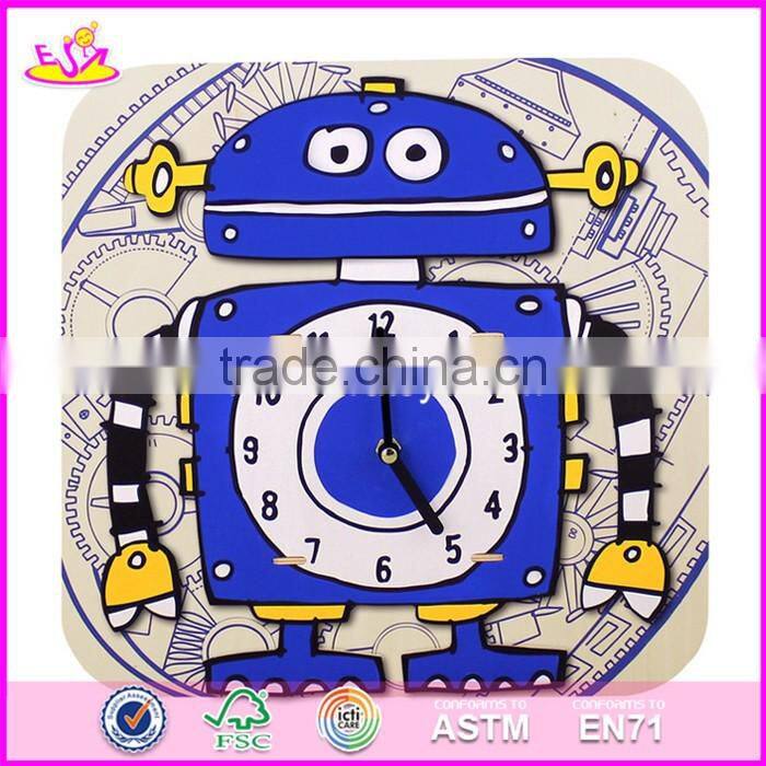 2017 New design toddlers educational toy wooden puzzle clock W14K008