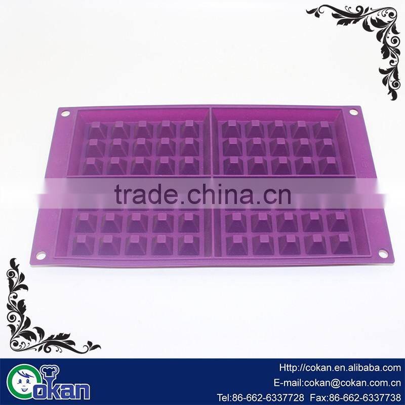 4 Cavity Waffles Cake Chocolate Silicone Mold ,Baking Mould,CK-SL683
