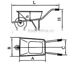 Good Quality Garden Farming Tool wood handle 100kg loading wheelbarrow