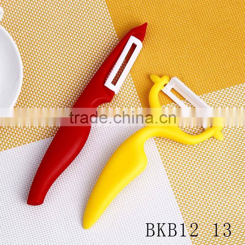 BKB13 One blade PP handle Ceramic blade fruit peeler