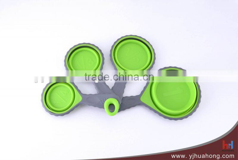 Wire handle 4pcs stainless steel measuring cups(HMT-05)