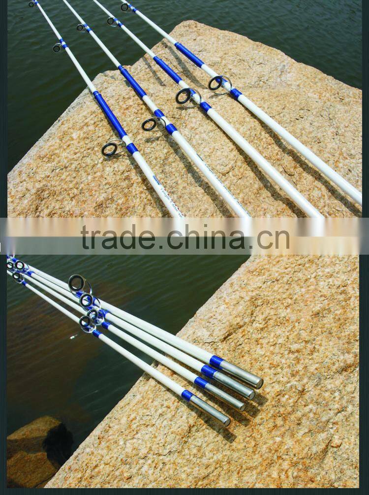 factory cheap two Sections 1.35m 1.5m 1.65m 1.8m 2.1m 2.4m 2.7 m 100-250 CW Fiberglass Surf Fishing Rod