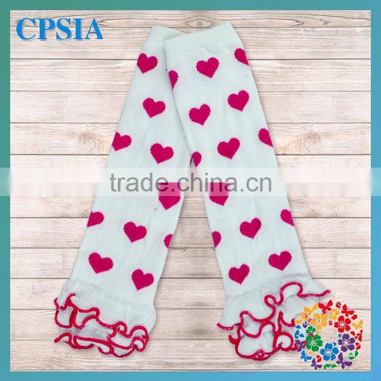 White and Aqua Blue Color Chevron Baby Child Leg warmer with Aqua Blue Ruffled