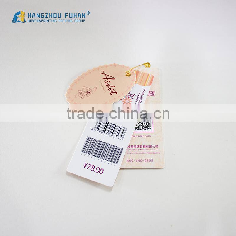China Colorful Custom Underwear Paper Hang Tag