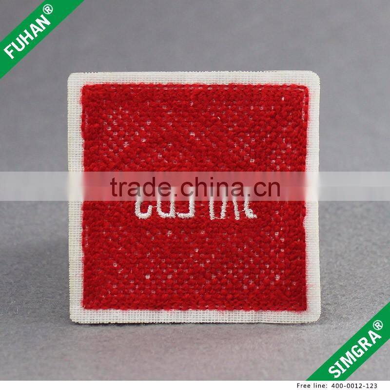 OEM Design High Quality Square Chenille Embroidery Badges Wholesale