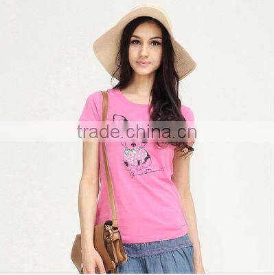 2017 fashion cotton blue ladies t-shirt, promo t-shirt ,dog t-shirt