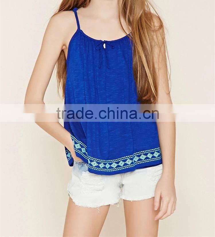 Girls Slub Knit Cami Children Clothing HST8057