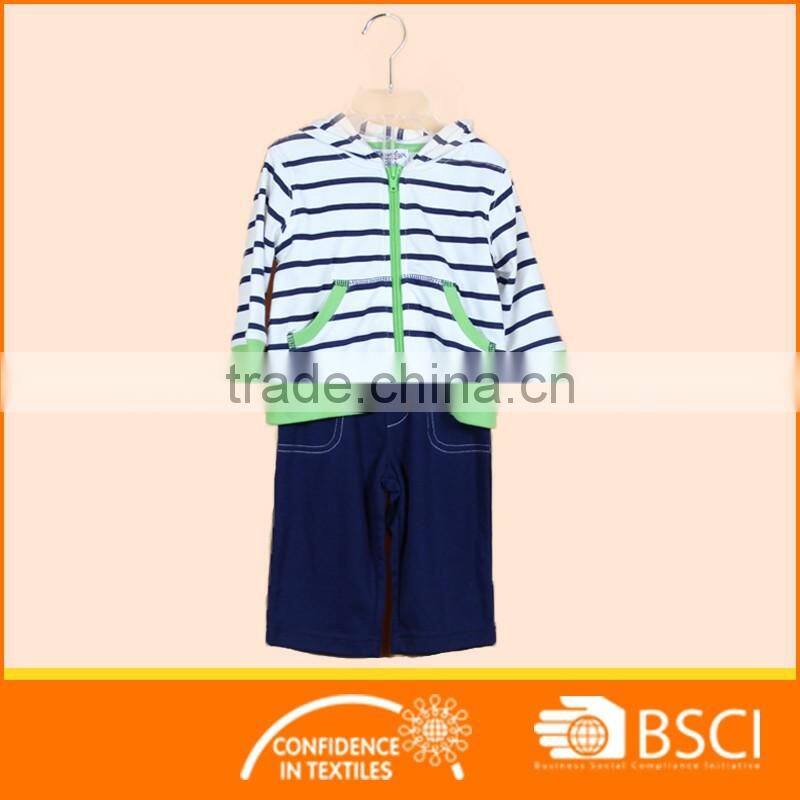 Stripe Printed Jersey 2pcs Baby Sport Cloth Set
