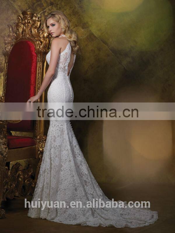 white full lace off shoulder A-line bridal chic wedding dresses