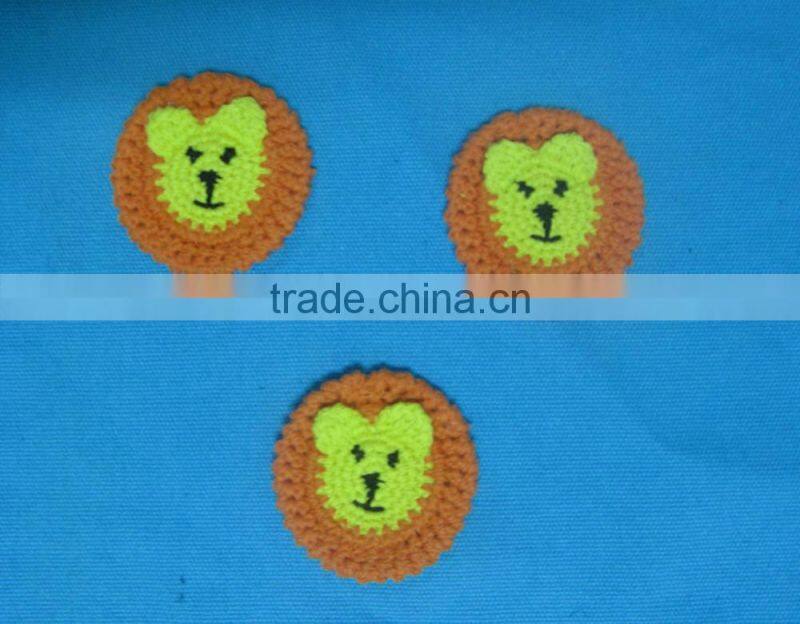 high quality crochet animal applique for kids garment