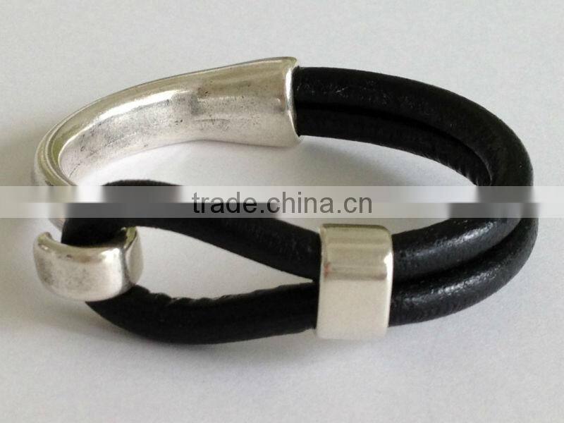 double wrap Leather bracelet, Leather Bangle for girls and boys, unisex leather bracelet