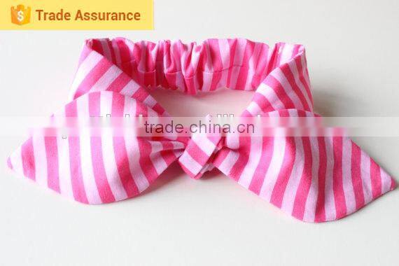 Chevron and polka dot baby girls cotton headband bowknot headwrap