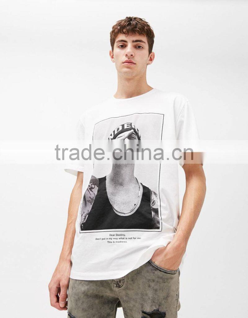 2017 new design mens fashion 100 cotton sports t shirt with printing