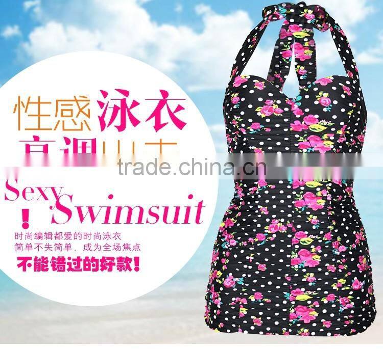 Wholesale ladies printing body suit swim wear A002