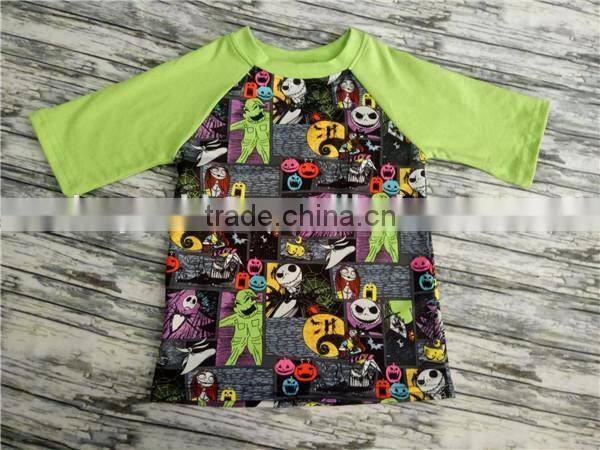 wholesale Baby Boutique Clothes Children Short Sleeve Shirt boy halloween printed shirt