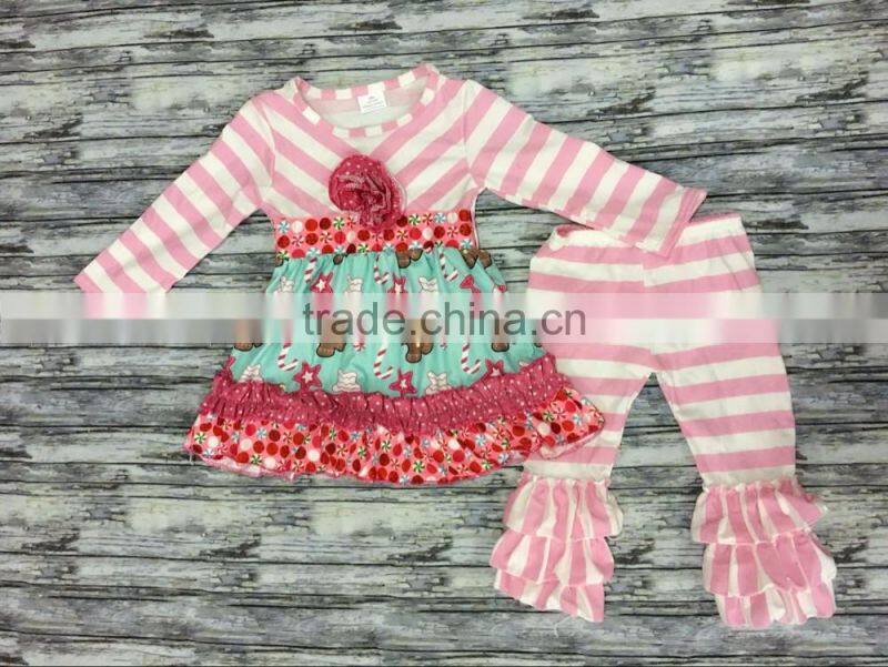 Wholesale February 14 Valentines Day Baby Girls Red Ruffles Clothes Suit