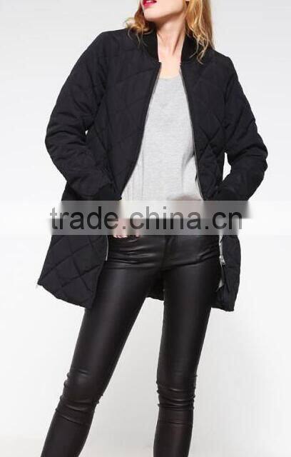 Runwaylover EY0989C Women Windbreaker Classic Long Padded Coat