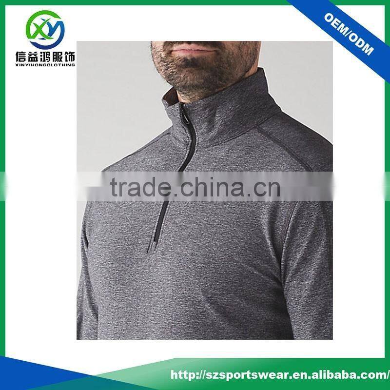 Grey color 100% polyester men breathable muscle fit hoodie plain jacket,gym wear