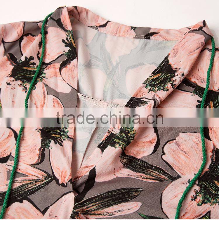 2017 new arrived county style design printing casual loose dress thin dresses middle sleeve beach woman dresses