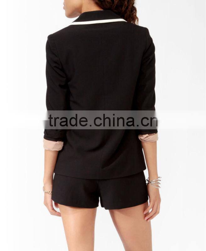 Ladies's Contrast Tuxedo Jacket