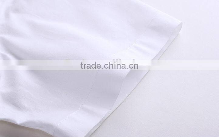 Mens Cotton CVC TC White red short sleeve Oxford Shirt