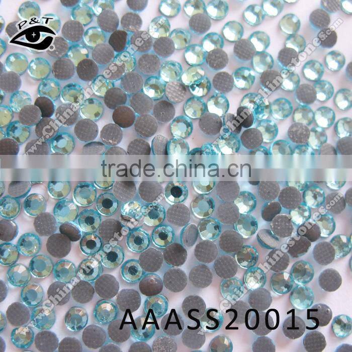 5MM SS20 Aquamarine Rhinestone Hot fix Crystal Chinese Gems For Clothing