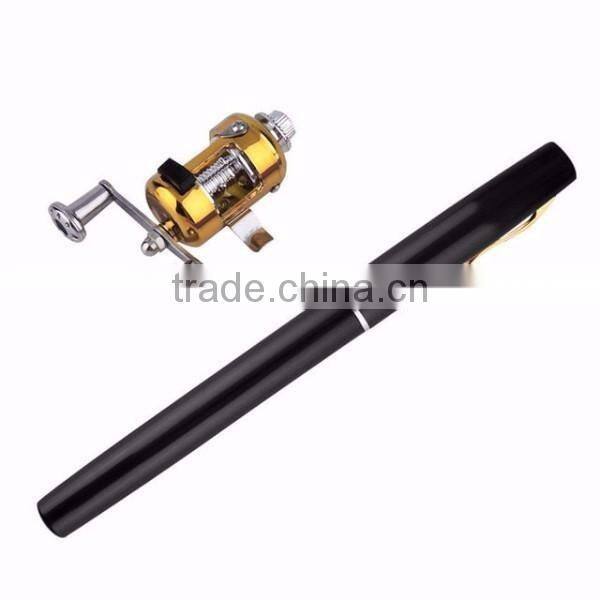 Aluminum Alloy Ice Fishing Rod with Baitcasting Reel fishing-tackle Pocket Pen Fishing Rod