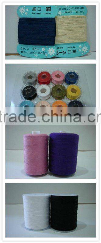 Mercerized crochet cotton prewound bobbin thread