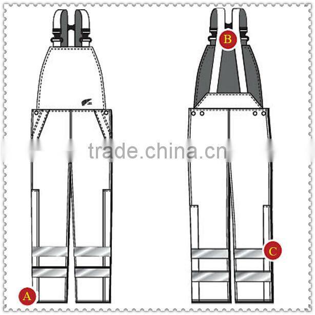 Men's Aramid Flame Resistant Rainwear Bib Overall