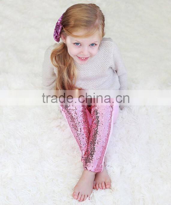 Wholesale Baby Girl First Birthday Outfit Girls Leggings Sequin Leggings Sequin Pants